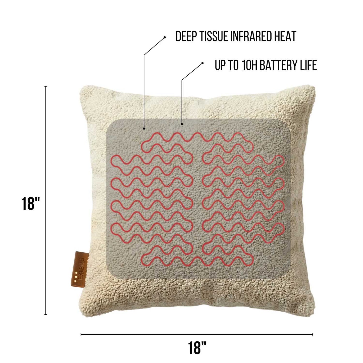 Embra³ Heated Pillow